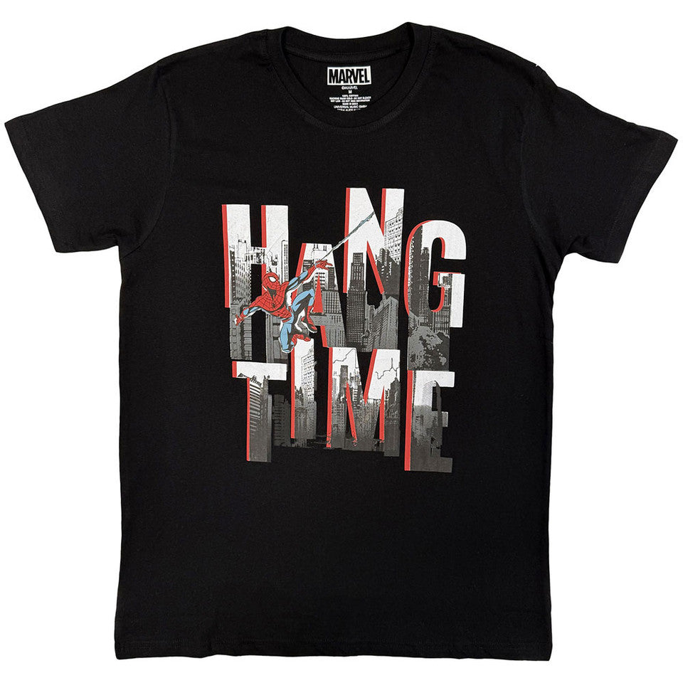 Marvel Comics Hang Time Spider-Man Black T-Shirt