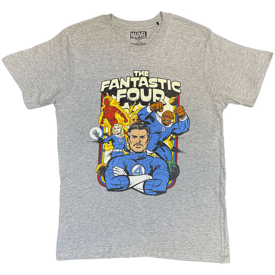 Marvel Comics Fantastic Four Montage Grey T-Shirt