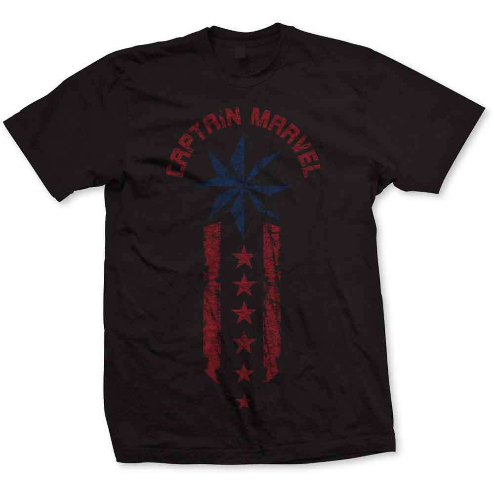 MARVEL COMICS CAPTAIN MARVEL STAR STRIPE T-SHIRT