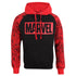 Marvel Comics Logo And Pattern Contrast Pullover Hoodie