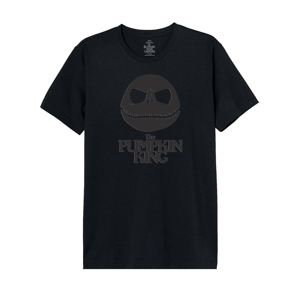 Disney Jack Skellington Pumpkin King All Black T-shirt