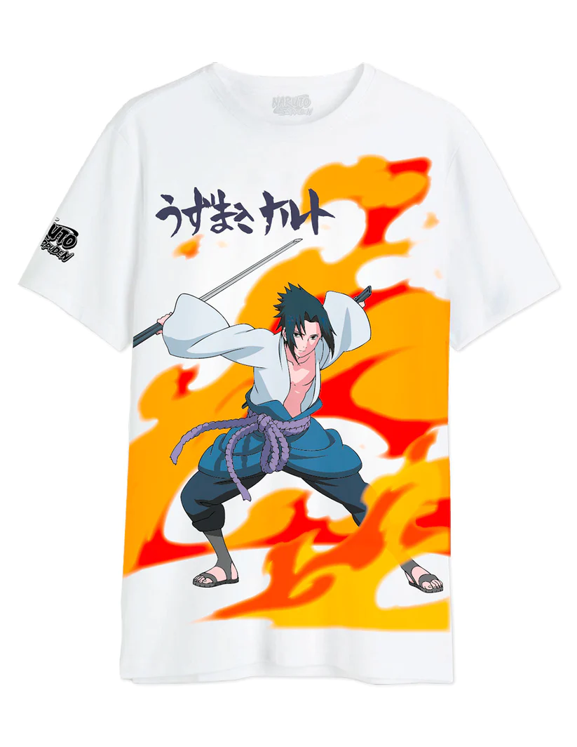 Naruto Shippûden Sasuke Flames T-shirt