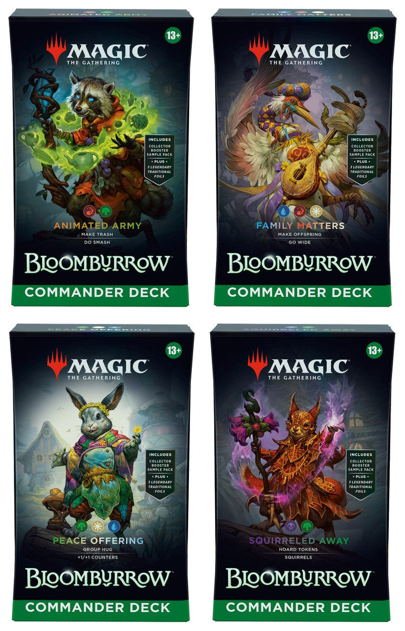 Magic: The Gathering Bloomburrow Commander Deck Set of 4
