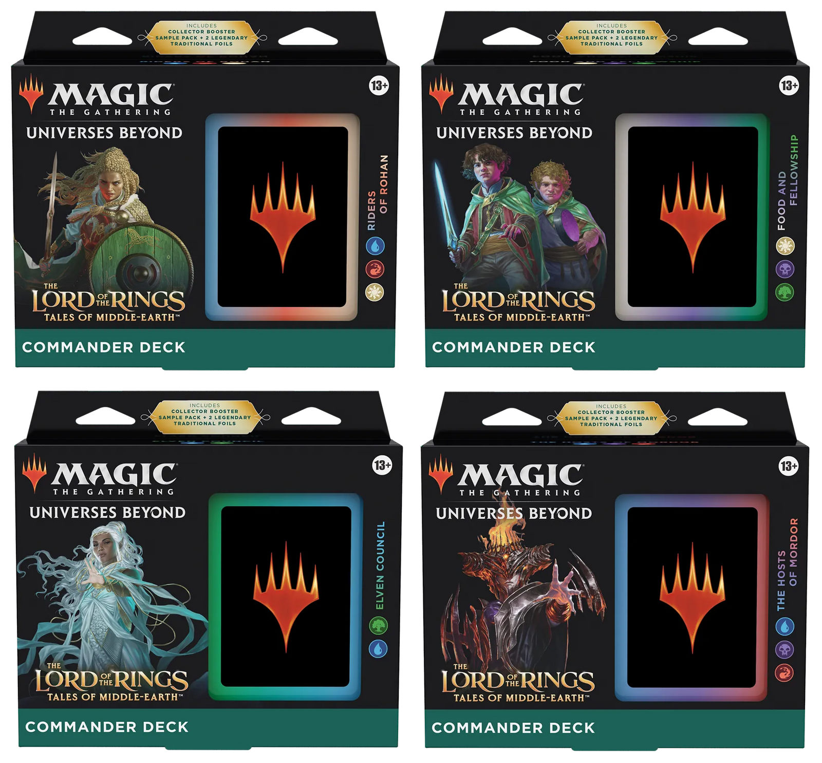 Magic: The Gathering The Lord of the Rings Tales of Middle-earth Commander Deck Set of 4