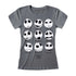 Nightmare Before Christmas Many Faces Of Jack Fitted T-Shirt