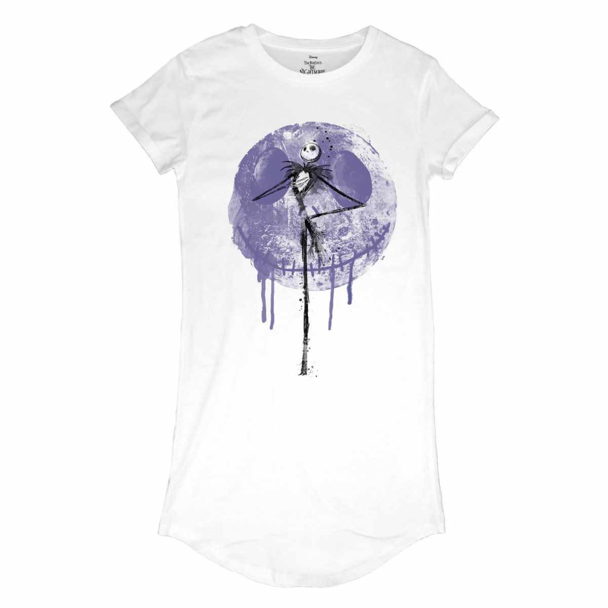 Nightmare Before Christmas Moon Drip T-Shirt Dress