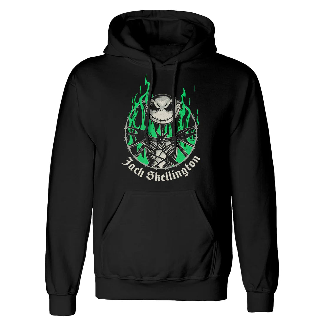 NIGHTMARE BEFORE CHRISTMAS GREEN FLAMES HOODIE