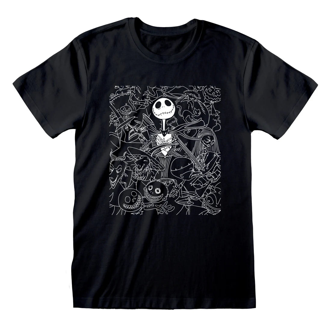 NIGHTMARE BEFORE CHRISTMAS OUTLINES T-SHIRT