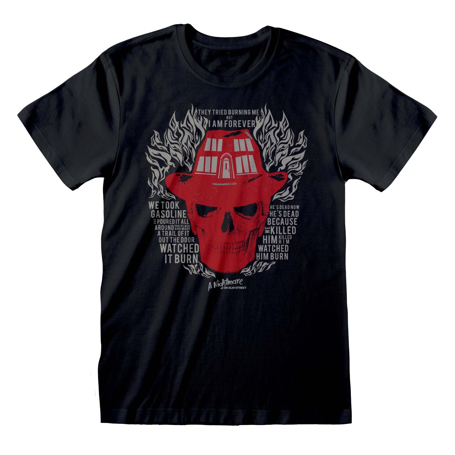 Nightmare On Elm Street Skull Flames T-Shirt