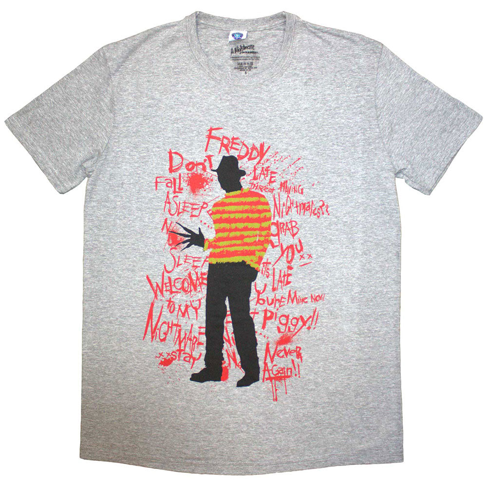 A Nightmare on Elm Street Freddy Scribble Font T-Shirt