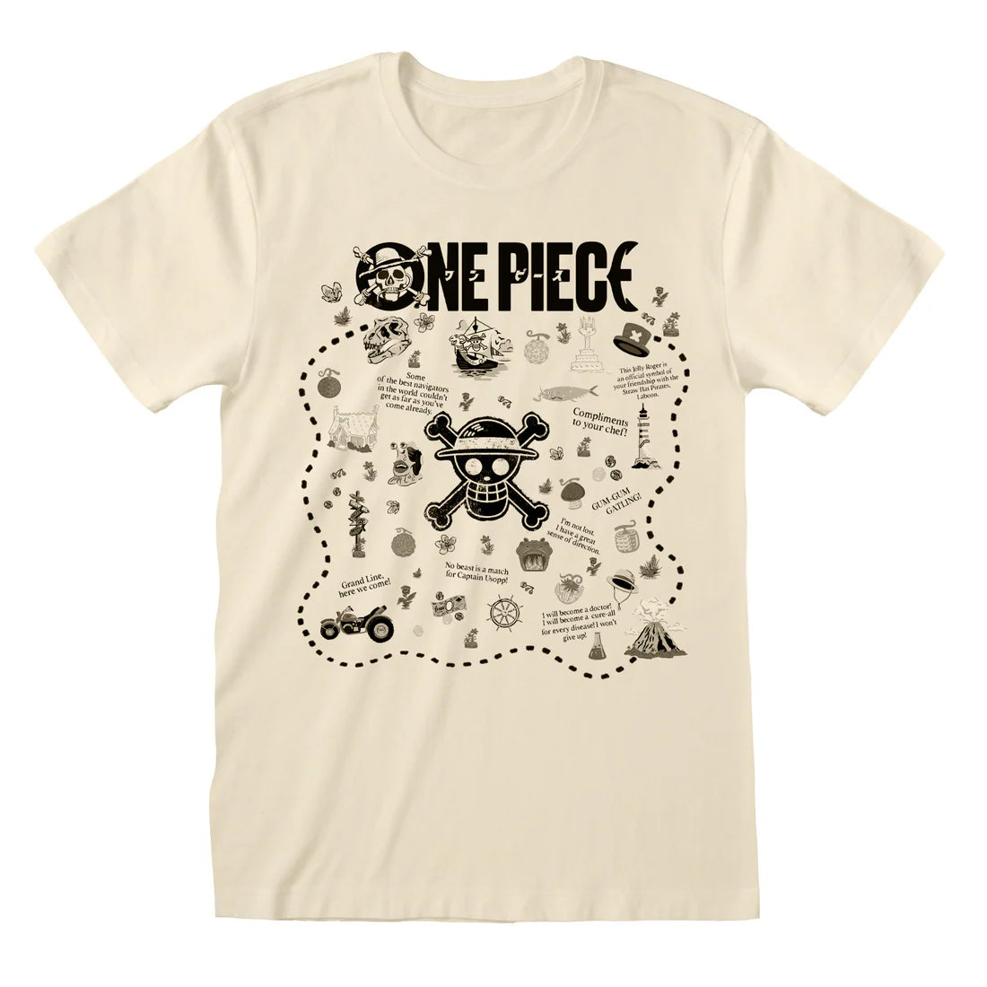 ONE PIECE TREASURE MAP T-SHIRT