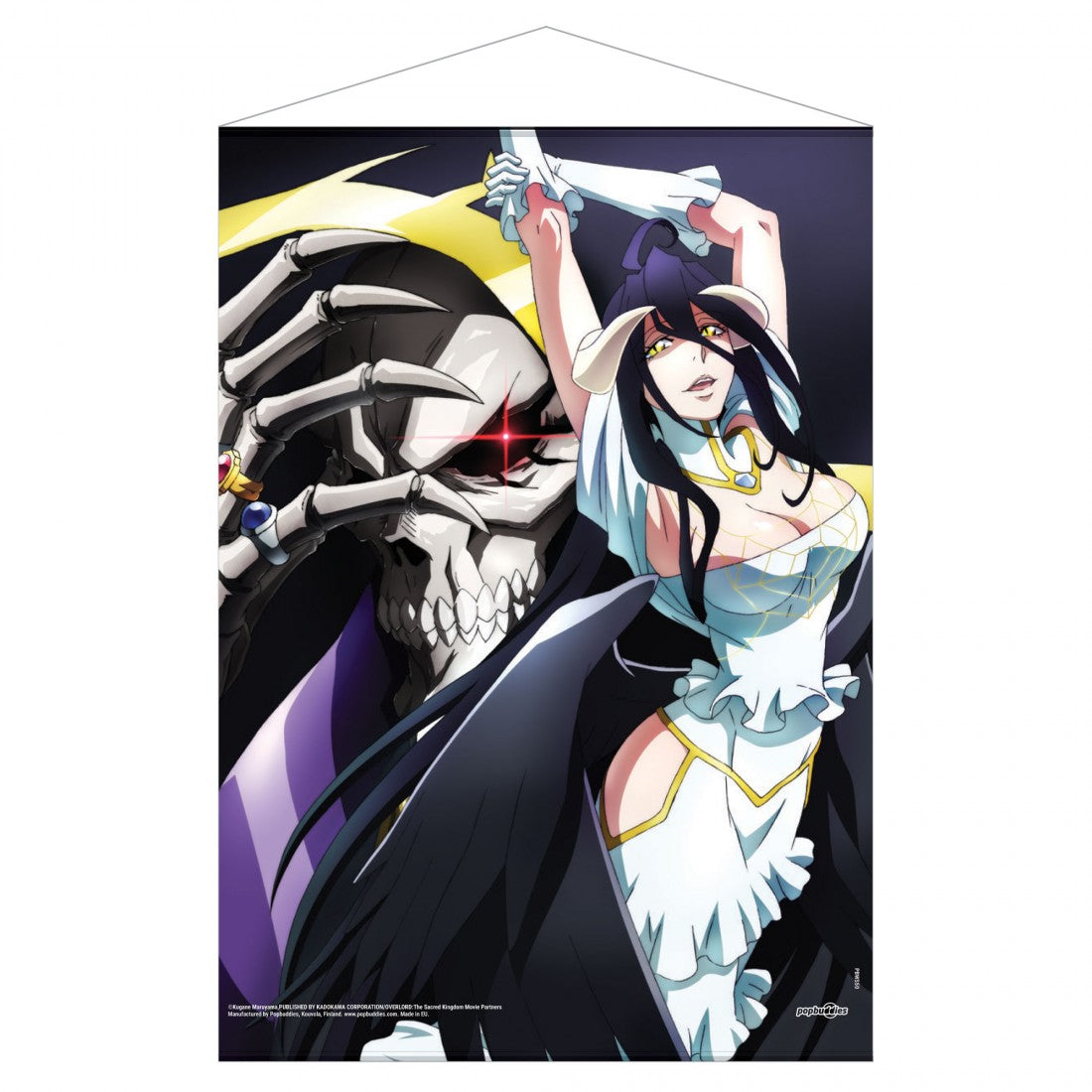 Overlord Ainz Ooal Gown & Albedo Fabric Wall Scroll