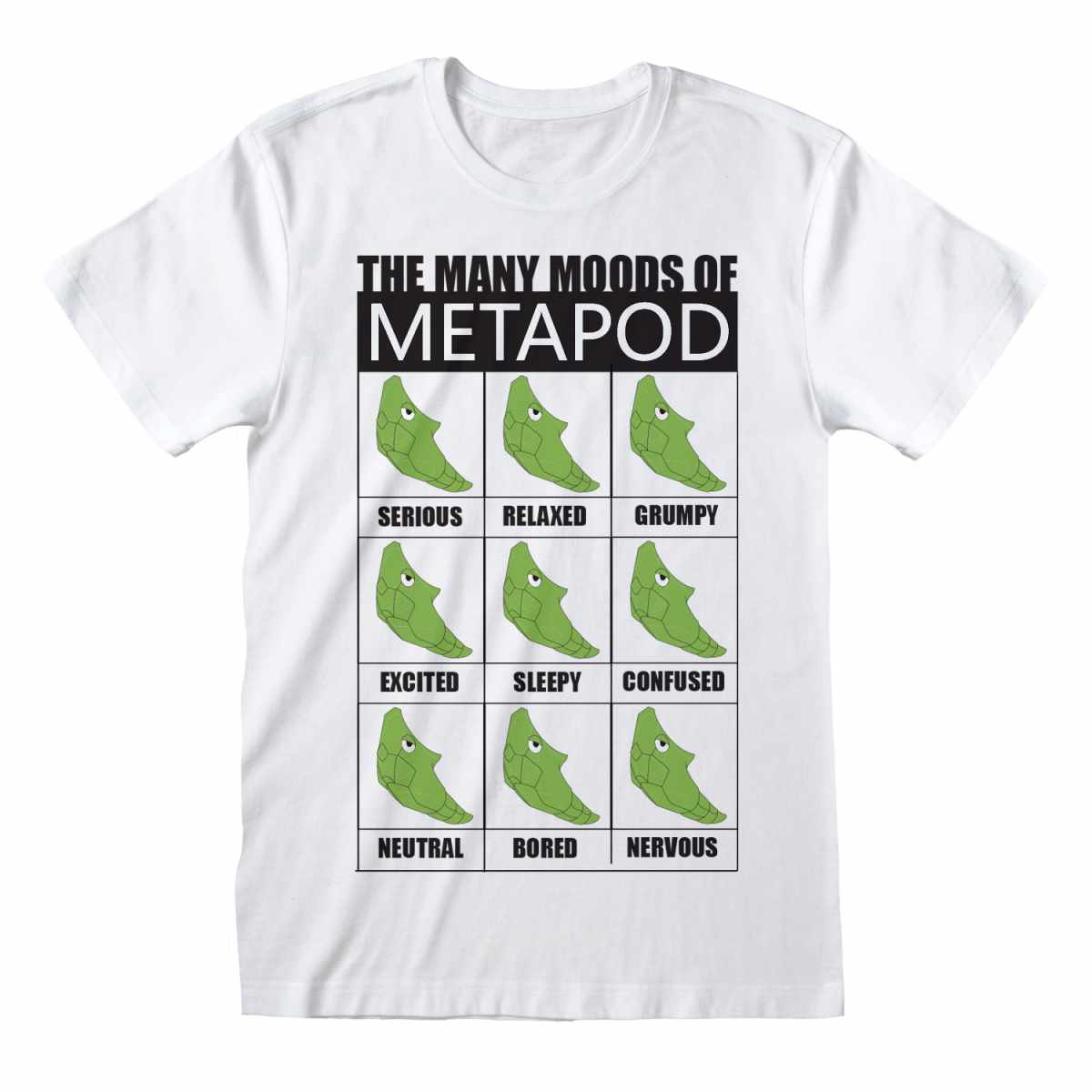 Pokemon Many Moods Of Metapod T-Shirt