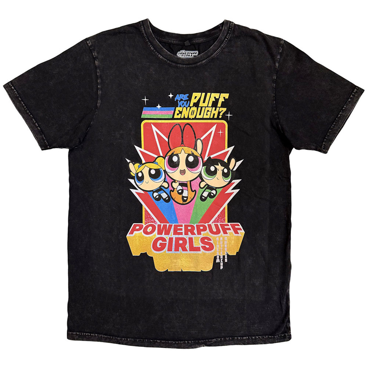 Power Puff Girls Are You Puff Enough? Black T-Shirt