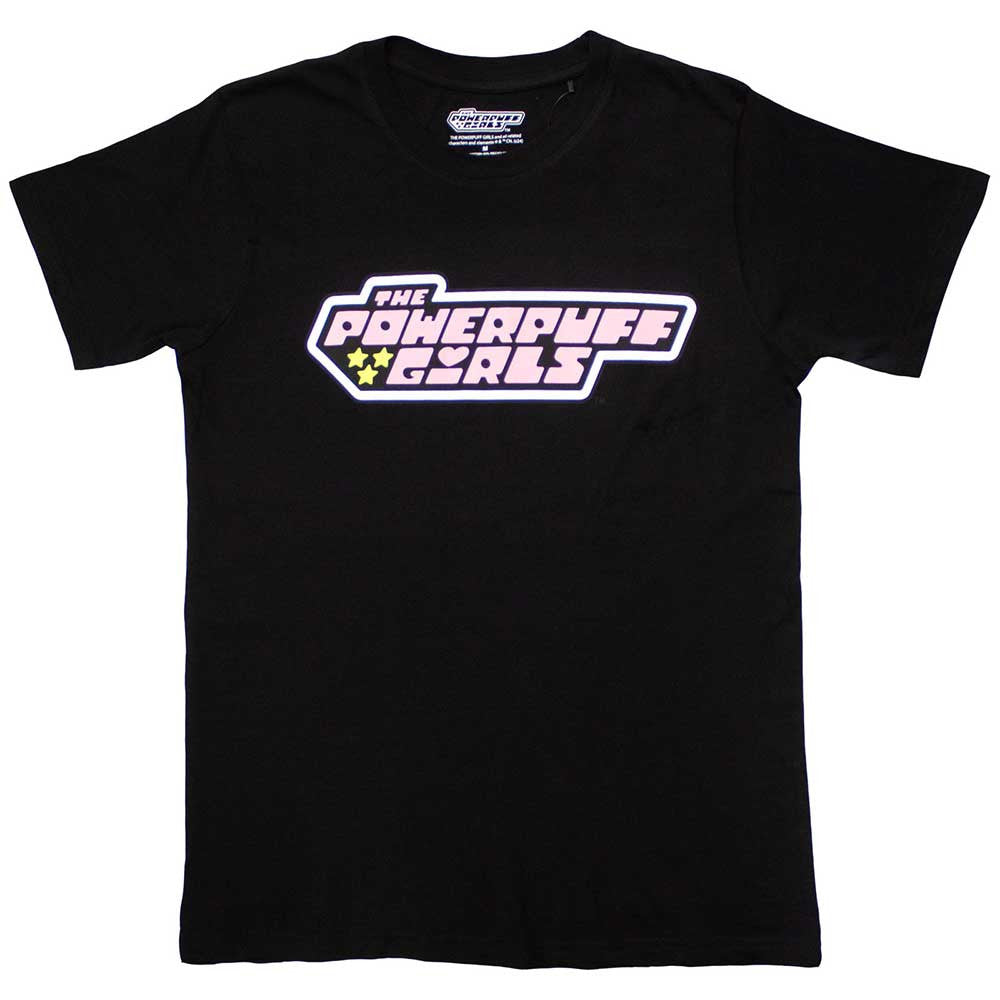 Power Puff Girls Logo Black T-Shirt
