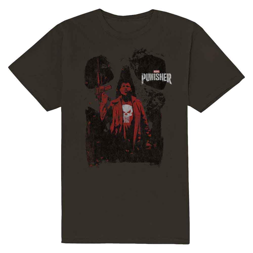 MARVEL COMICS PUNISHER RED OUTLINE T-SHIRT