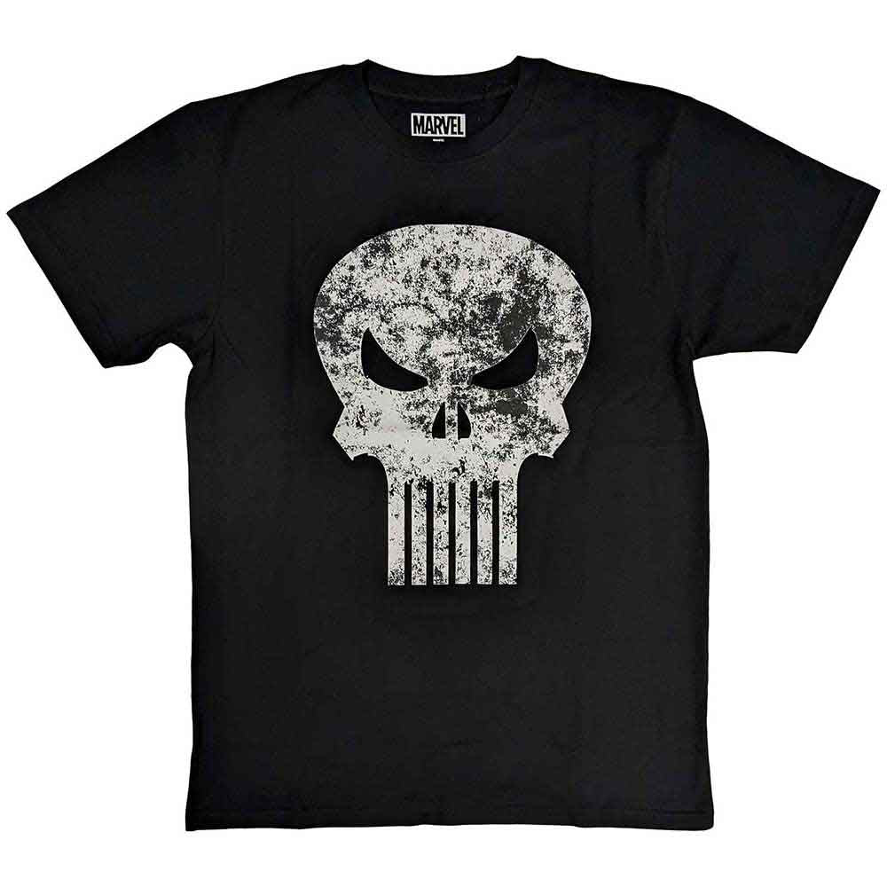 MARVEL COMICS PUNISHER DISTRESSED LOGO T-SHIRT