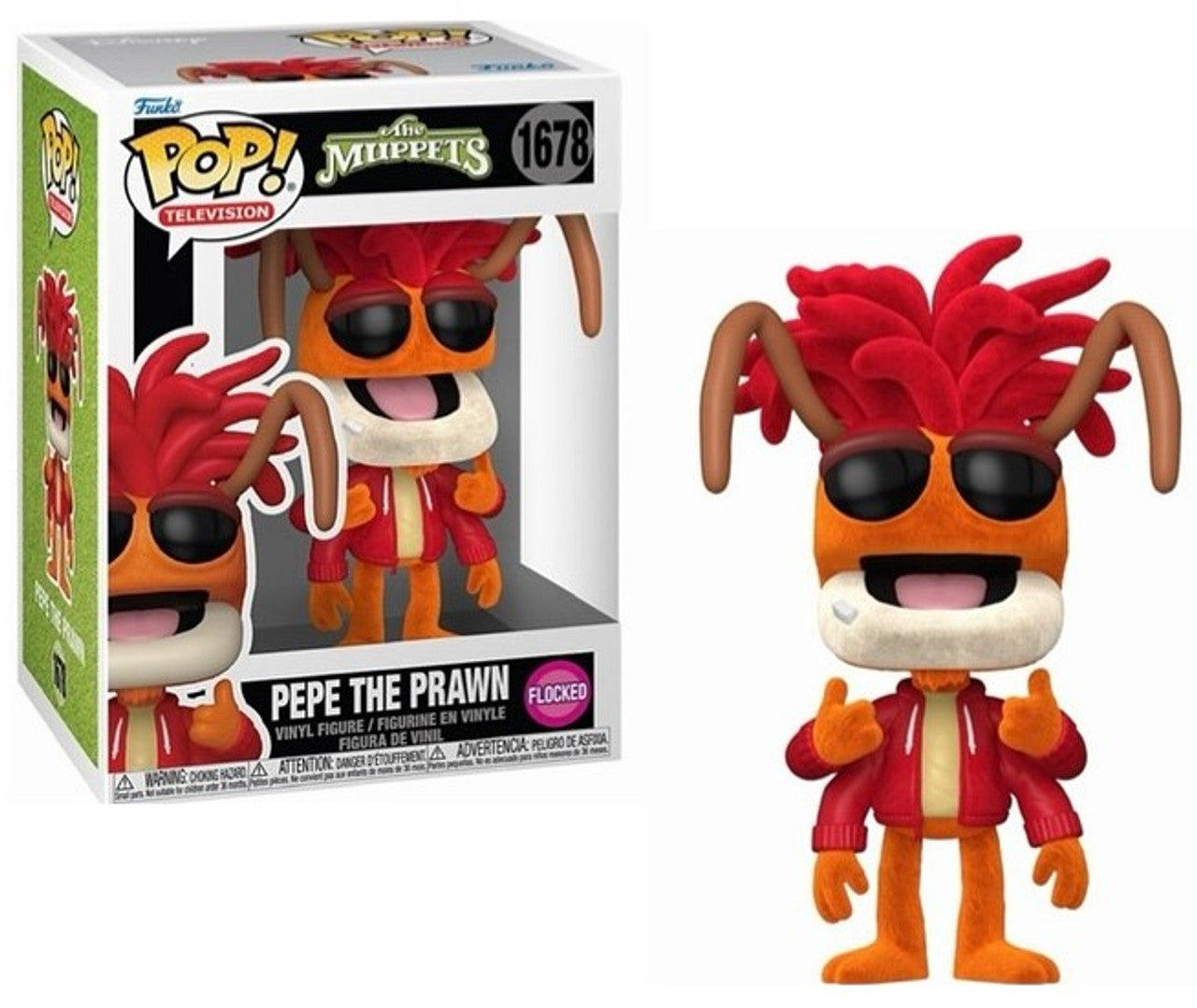 Pop! Specialty Series Pepe the Prawn Flocked The Muppets
