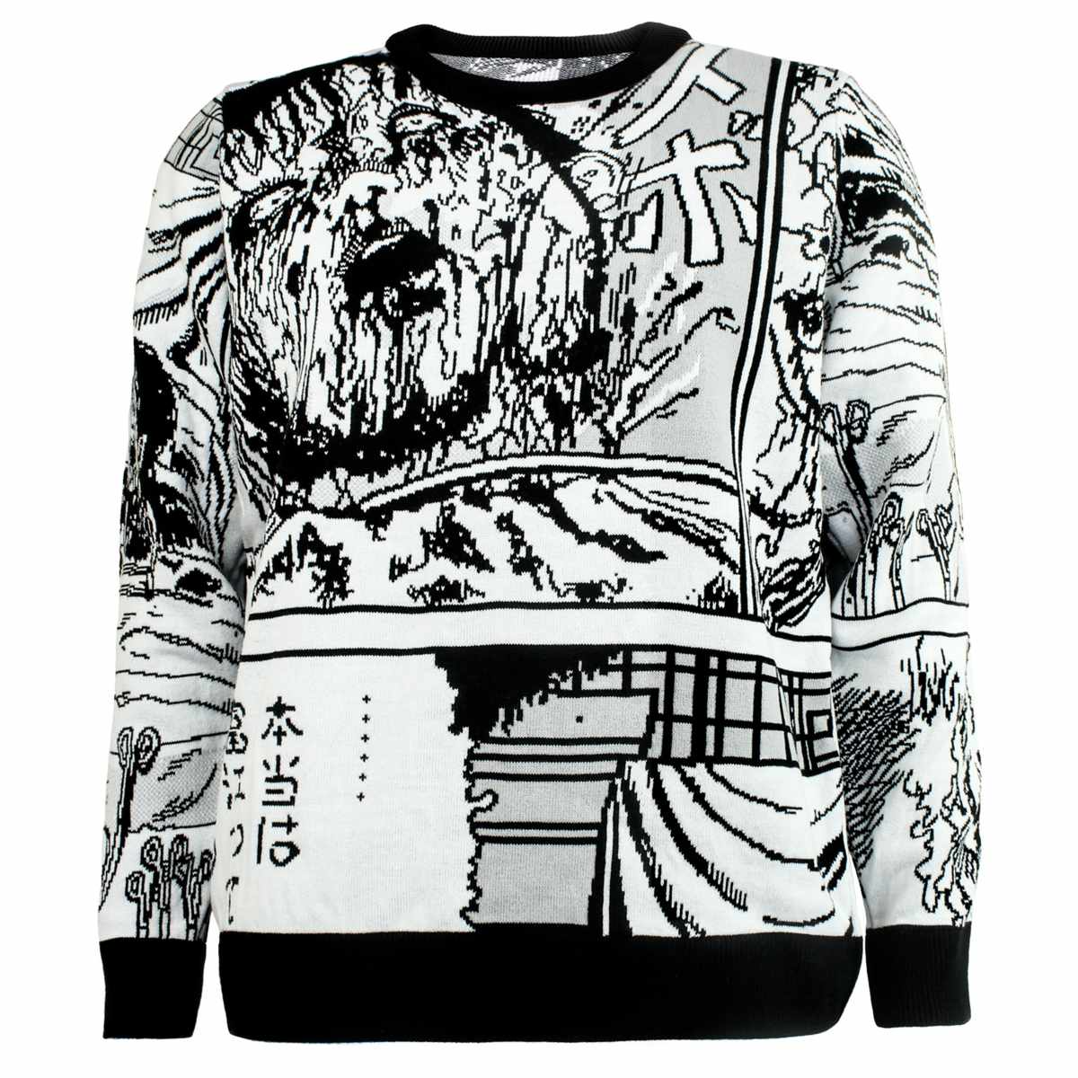 Junji Ito Collage Knitted Sweatshirt