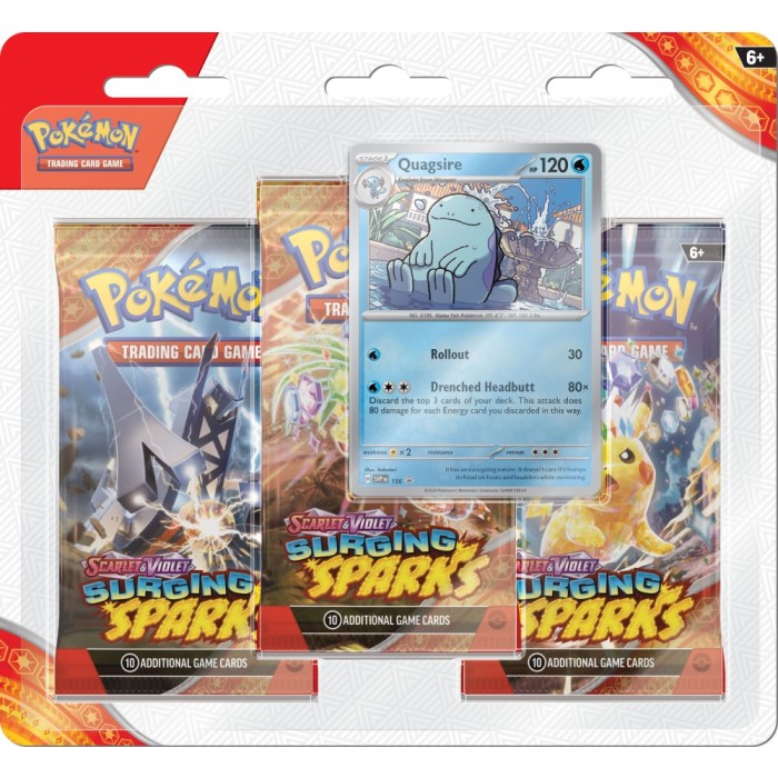 Pokemon Scarlet & Violet Surging Sparks 3-Pack Blister