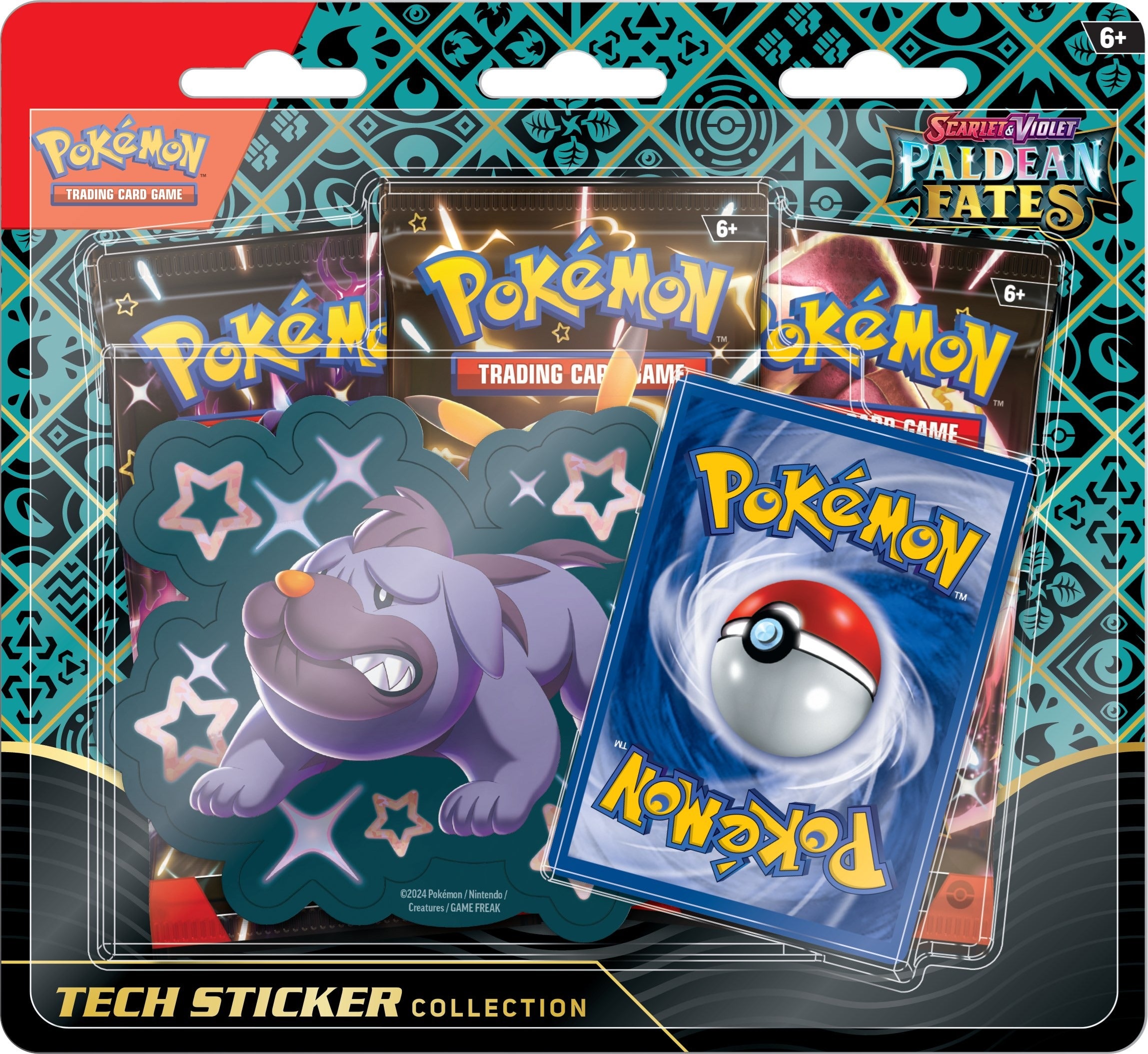 Pokemon Paldean Fates Tech Sticker Collection Maschiff