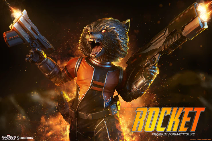 Sideshow Collectibles MARVEL Guardians Of The Galaxy Premium Format Statue Rocket Racoon