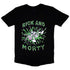 Rick & Morty Green Splat Black T-Shirt