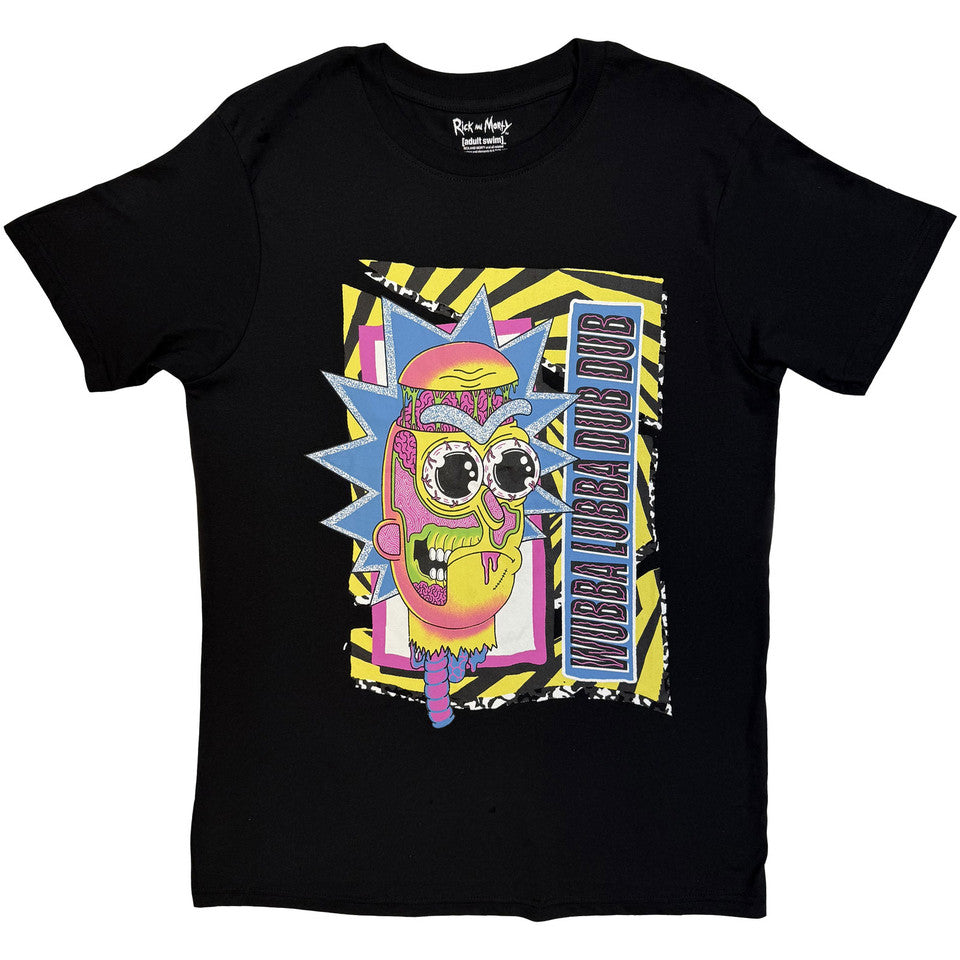 Rick & Morty Wubba Lubba Dub Dub Black T-Shirt