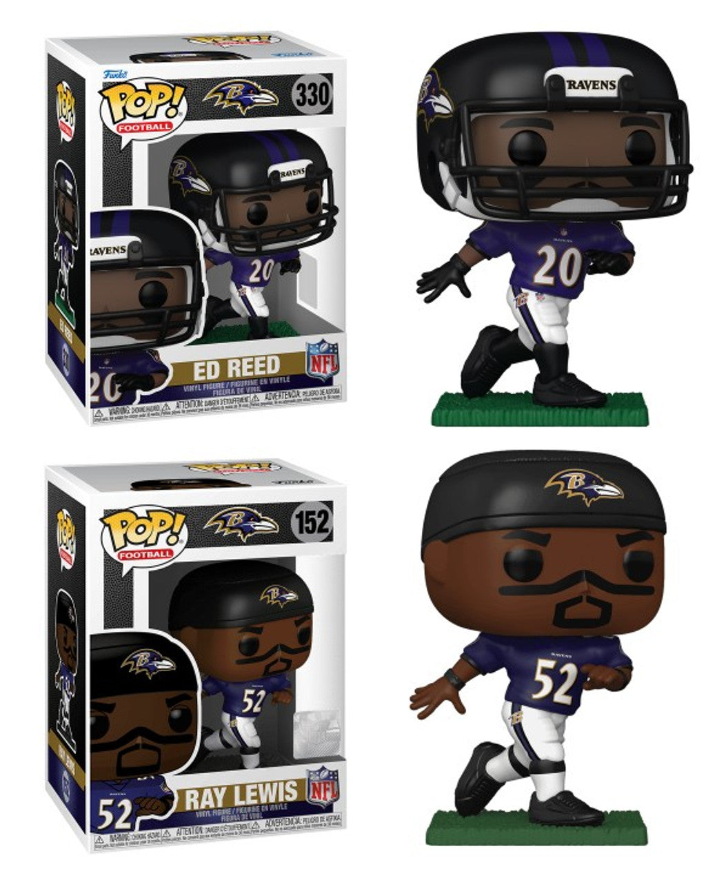 Pop! Combo 2 Ed Reed & Ray Lewis Baltimore Ravens NFL