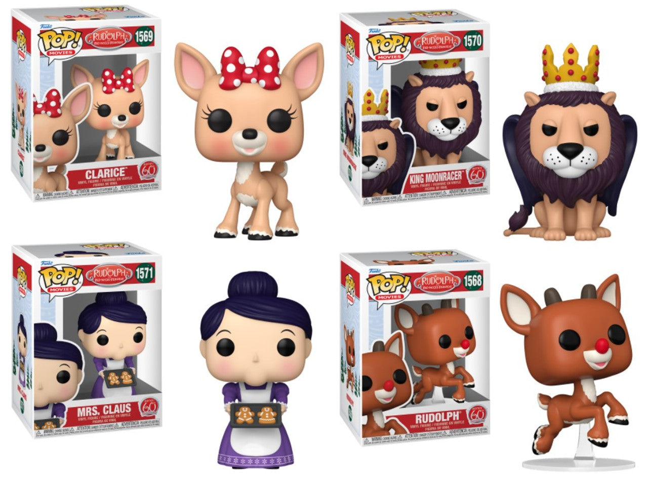 Pop! Complete Set 4 Rudolph The Red Nosed Reindeer