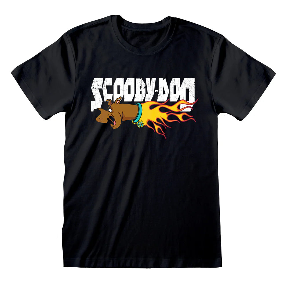 SCOOBY DOO FLAMING SCOOBY T-SHIRT