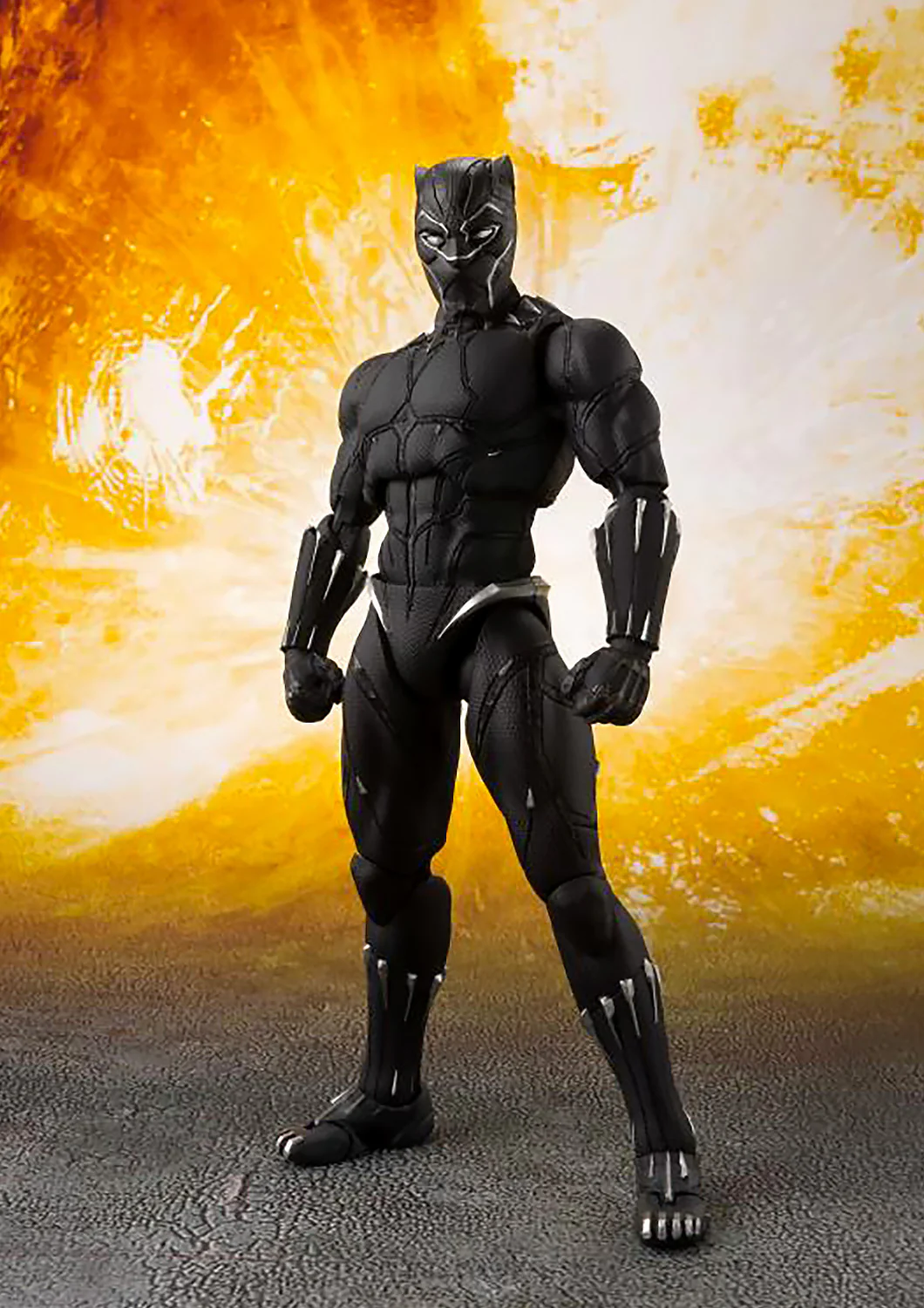SH FIGUARTS MARVEL AVENGERS INFINITY WAR BLACK PANTHER & TAMASHII EFFECT ROCK