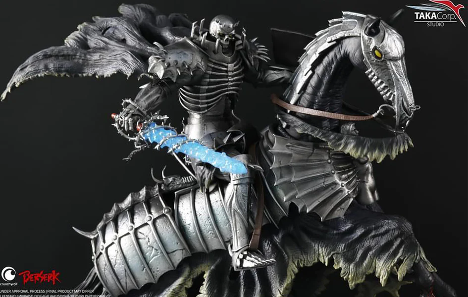 BERSERK SKULL KNIGHT ON HORSE STATUE