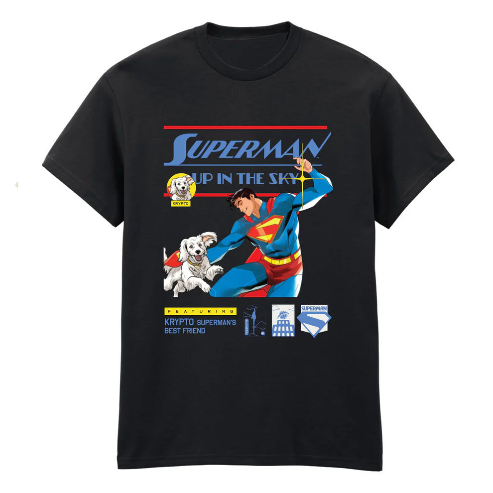 SUPERMAN UP IN THE SKY T-SHIRT