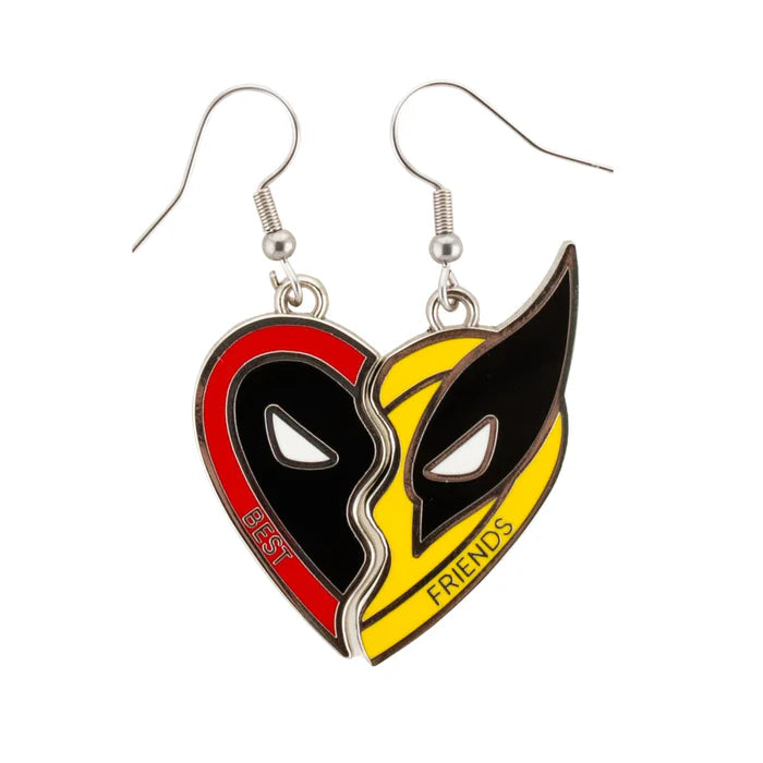 Deadpool & Wolverine Best Friends 3-Piece Enamel Earring Set