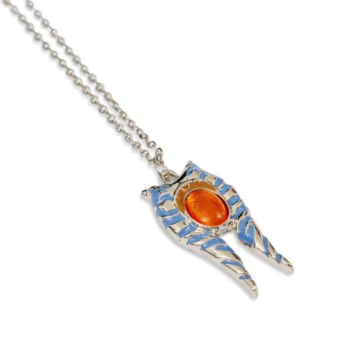 Star Wars Ahsoka 3D Mandrils Orangecats Eye Pendant Necklace