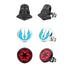 Star Wars 3 Pack Earring Set, Lola Droid, Inquisitor logo and Obi Wan Com Device