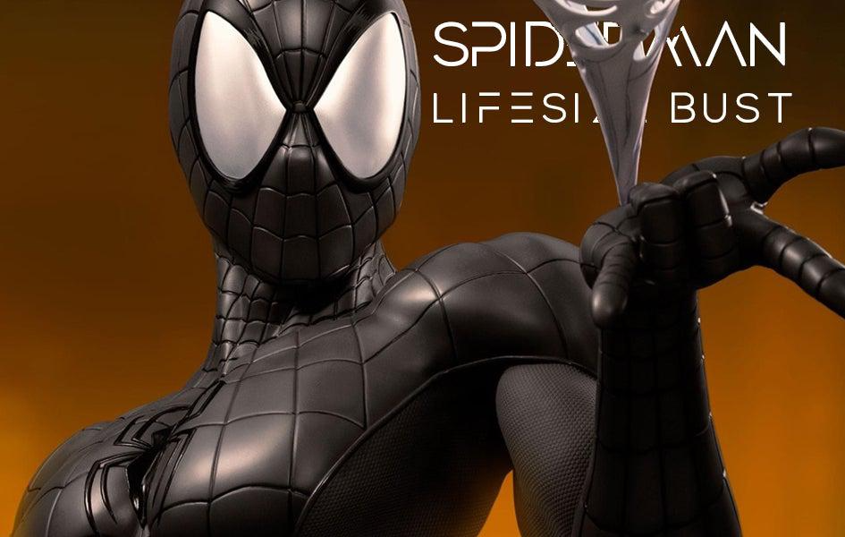 SPIDERMAN BLACK/BLACK 1:1 LIFESIZE BUST