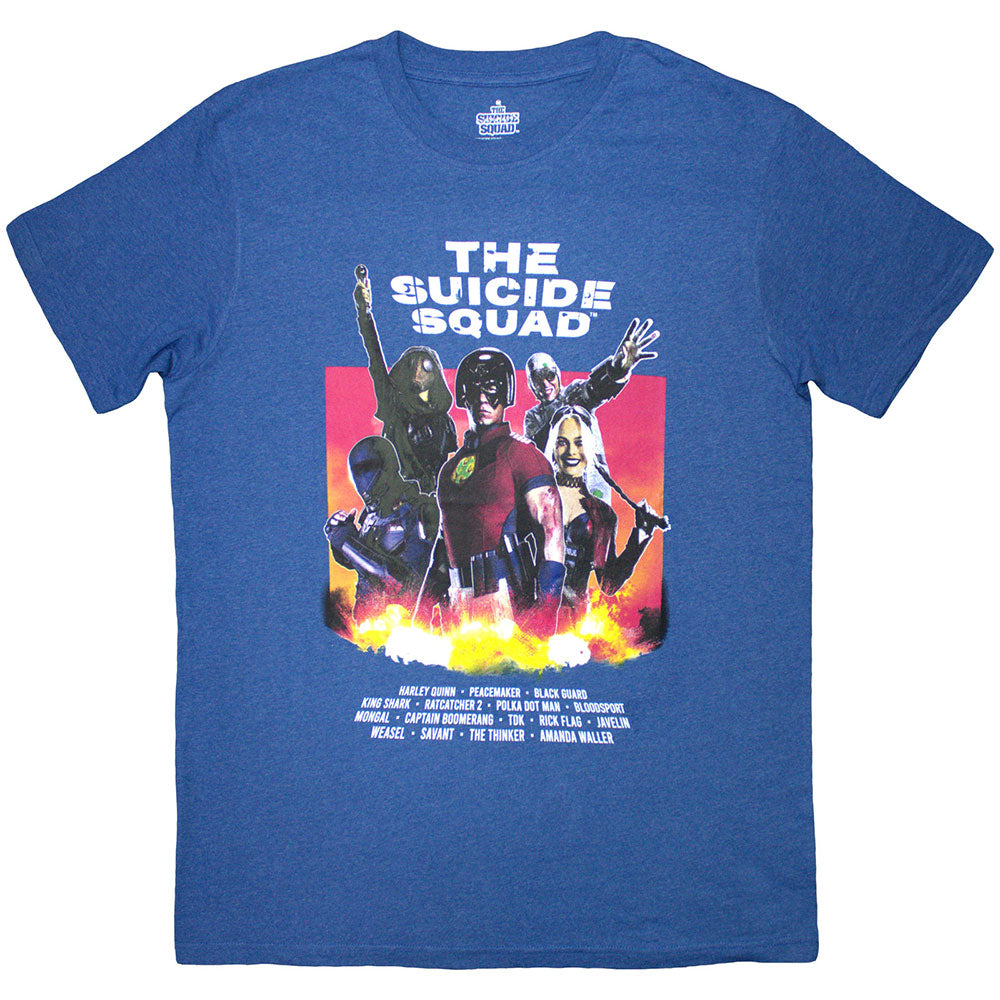 DC Comics Suicide Squad Poster Blue T-Shirt