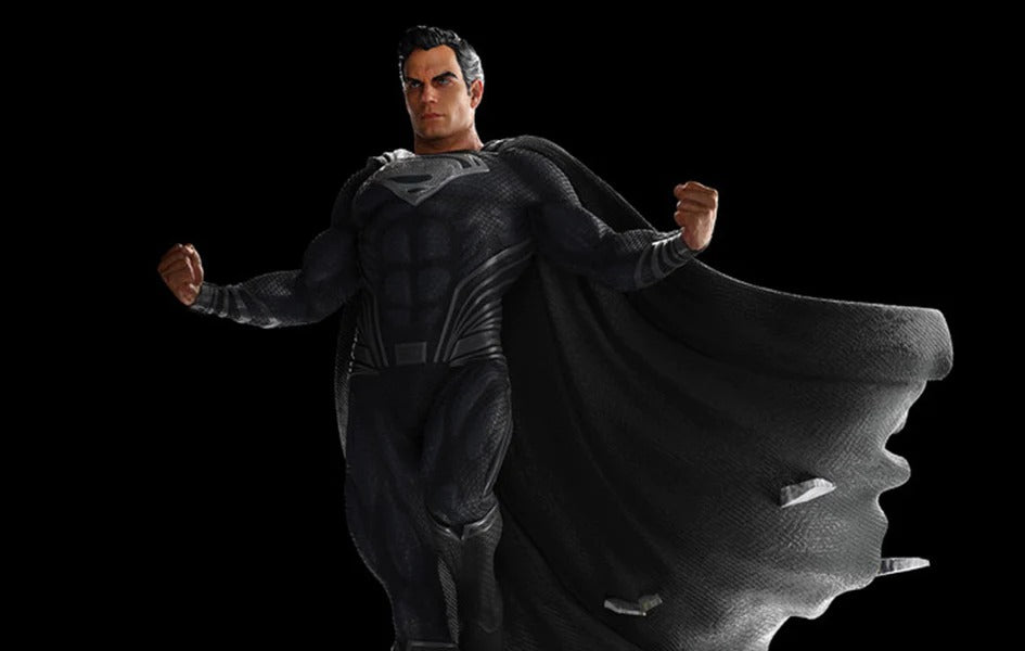 JUSTICE LEAGUE SUPERMAN BLACK SUIT STATUE