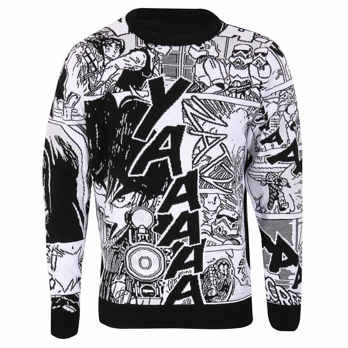 Star Wars Manga Panels Black Knitted Sweatshirt