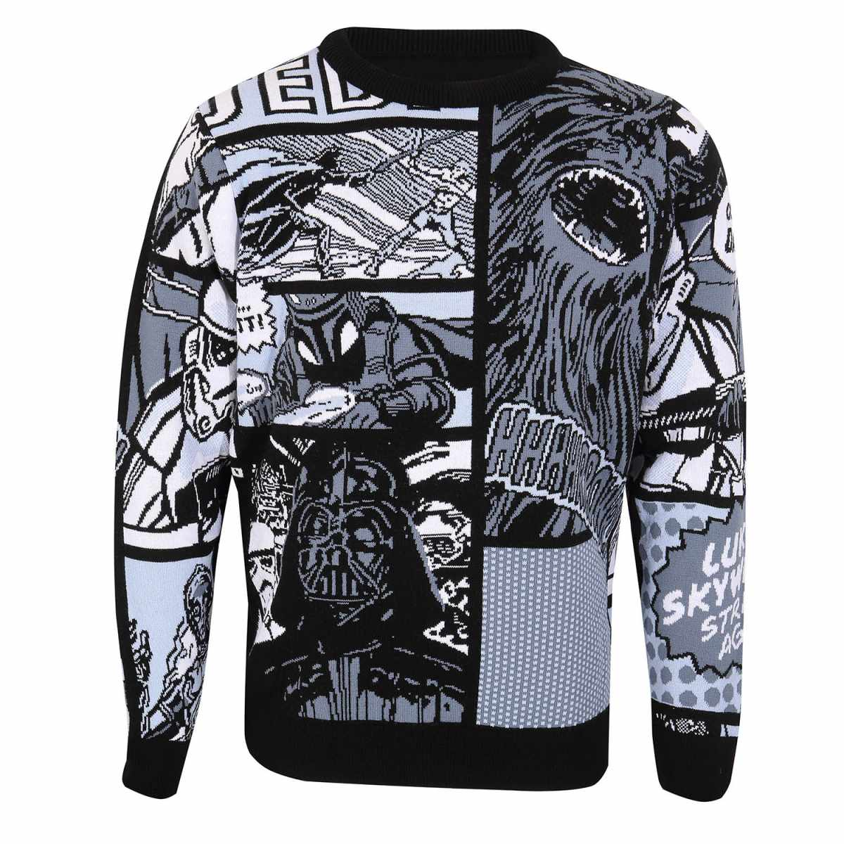 Star Wars Manga Panels Blue Knitted Sweatshirt