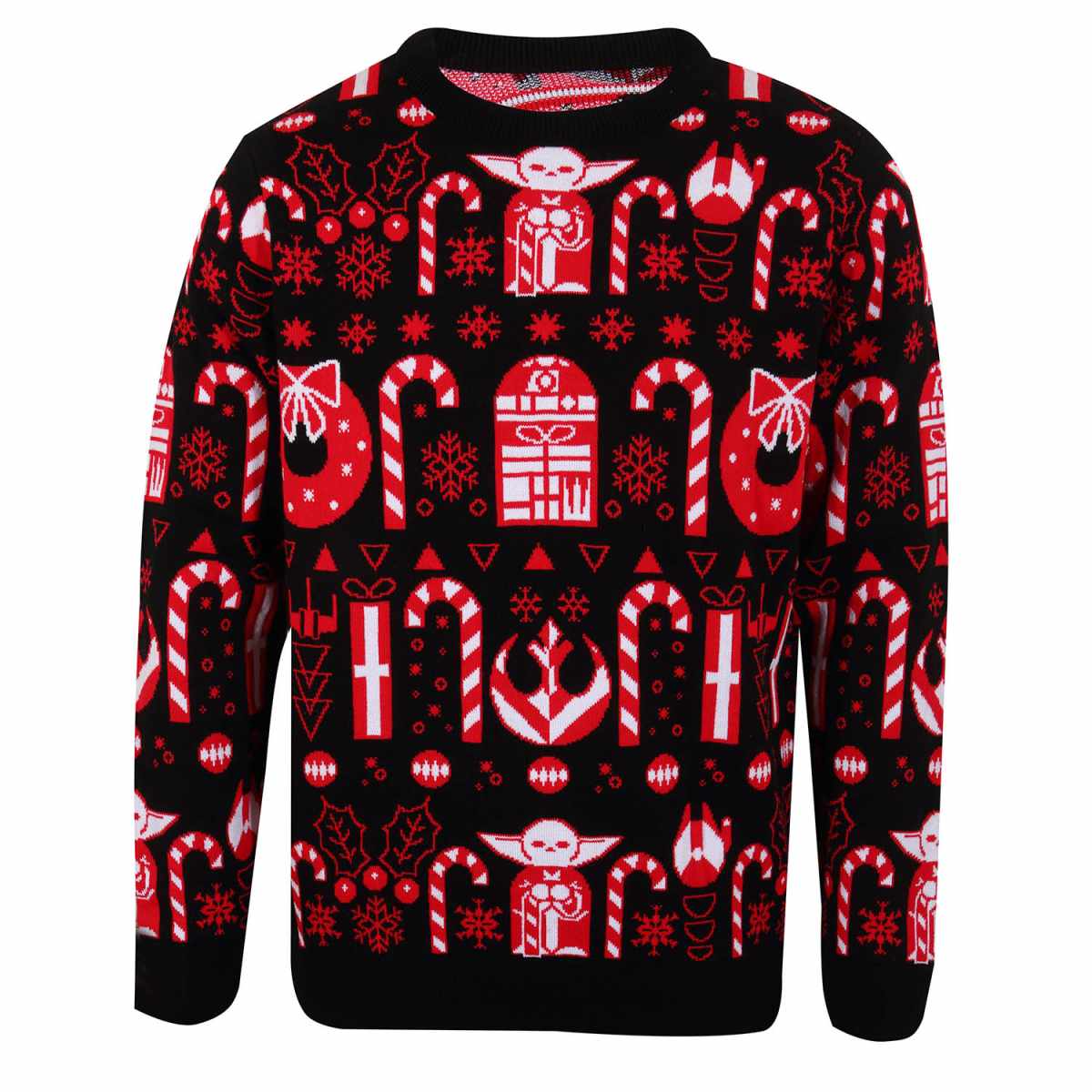 Star Wars Mandalorian Candy Cane Knitted Sweatshirt