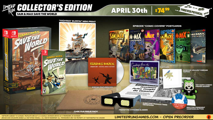 Sam & Max Save the World Collector's Edition Nintendo Switch