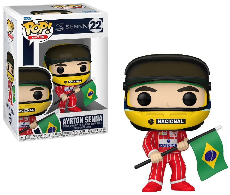 Pop! Ride Ayrton Senna w/Flag Senna Anniversary Formula 1