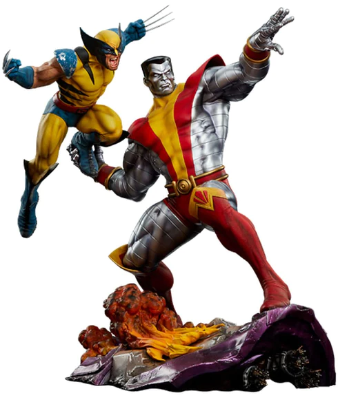 Sideshow Collectibles Marvel Fastball Special Colossus and Wolverine Premium Format Statue