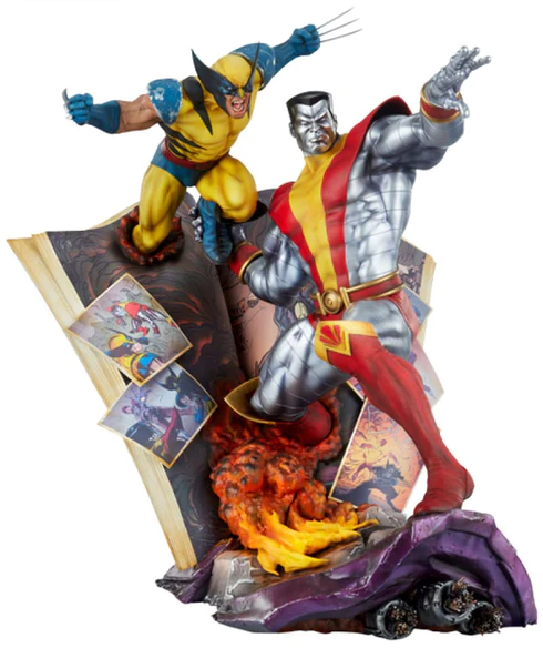 Sideshow Collectibles Marvel Fastball Special Colossus and Wolverine Statue