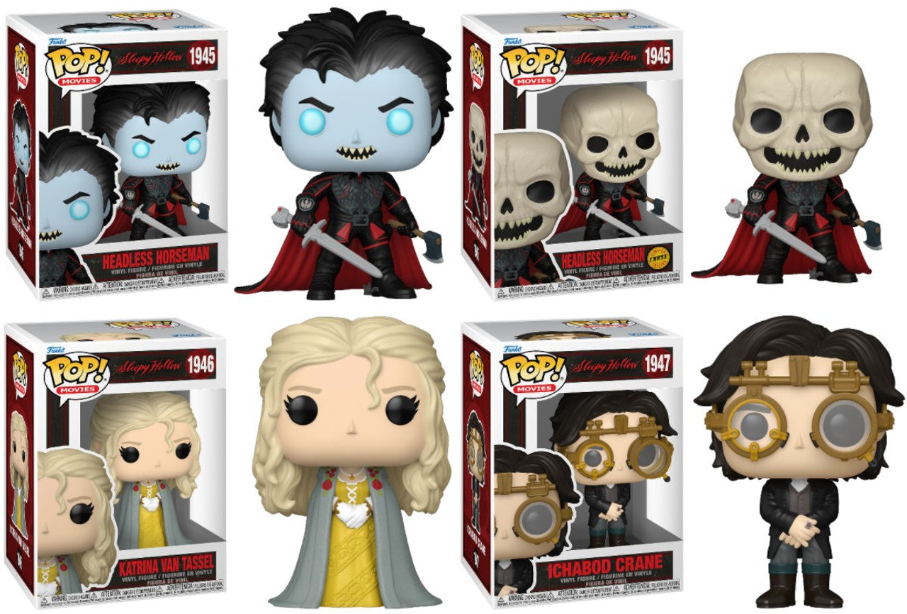 Pop! Movies Complete Set 4 w/CHASE Sleepy Hollow