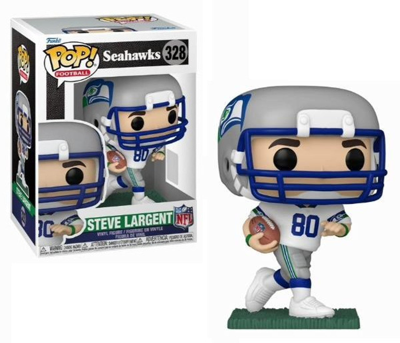 Pop! NFL Legends Steve Largent Seattle Seahawks White Jersey