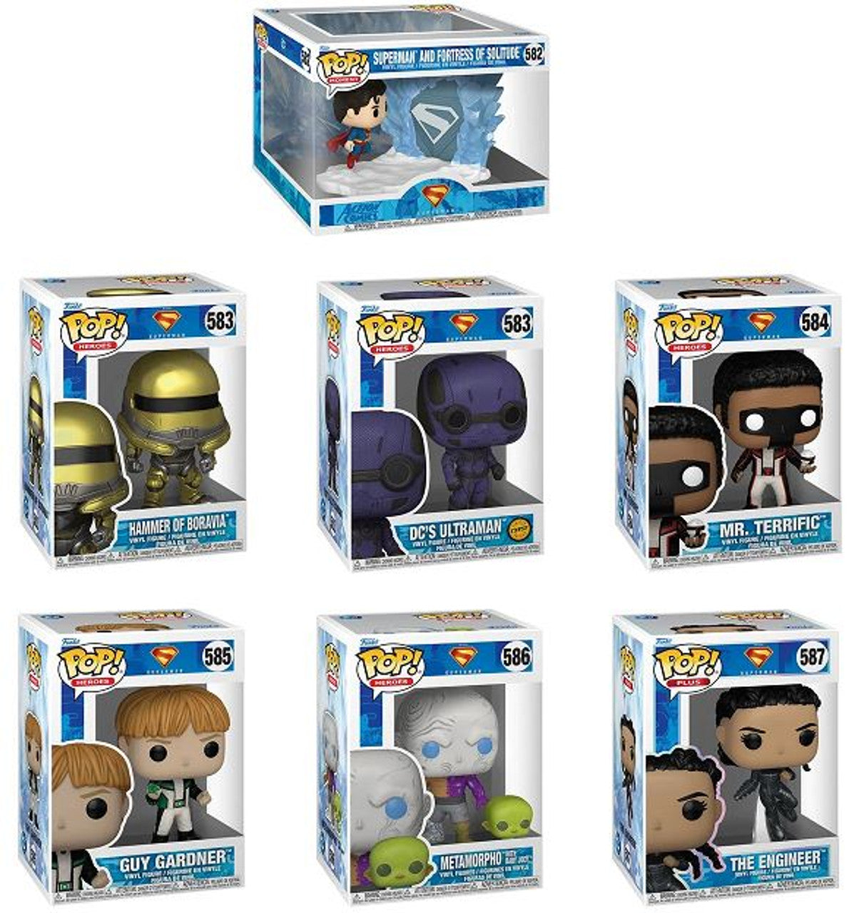 Pop! Series 2 Complete Set 7 Superman 2025 Movie